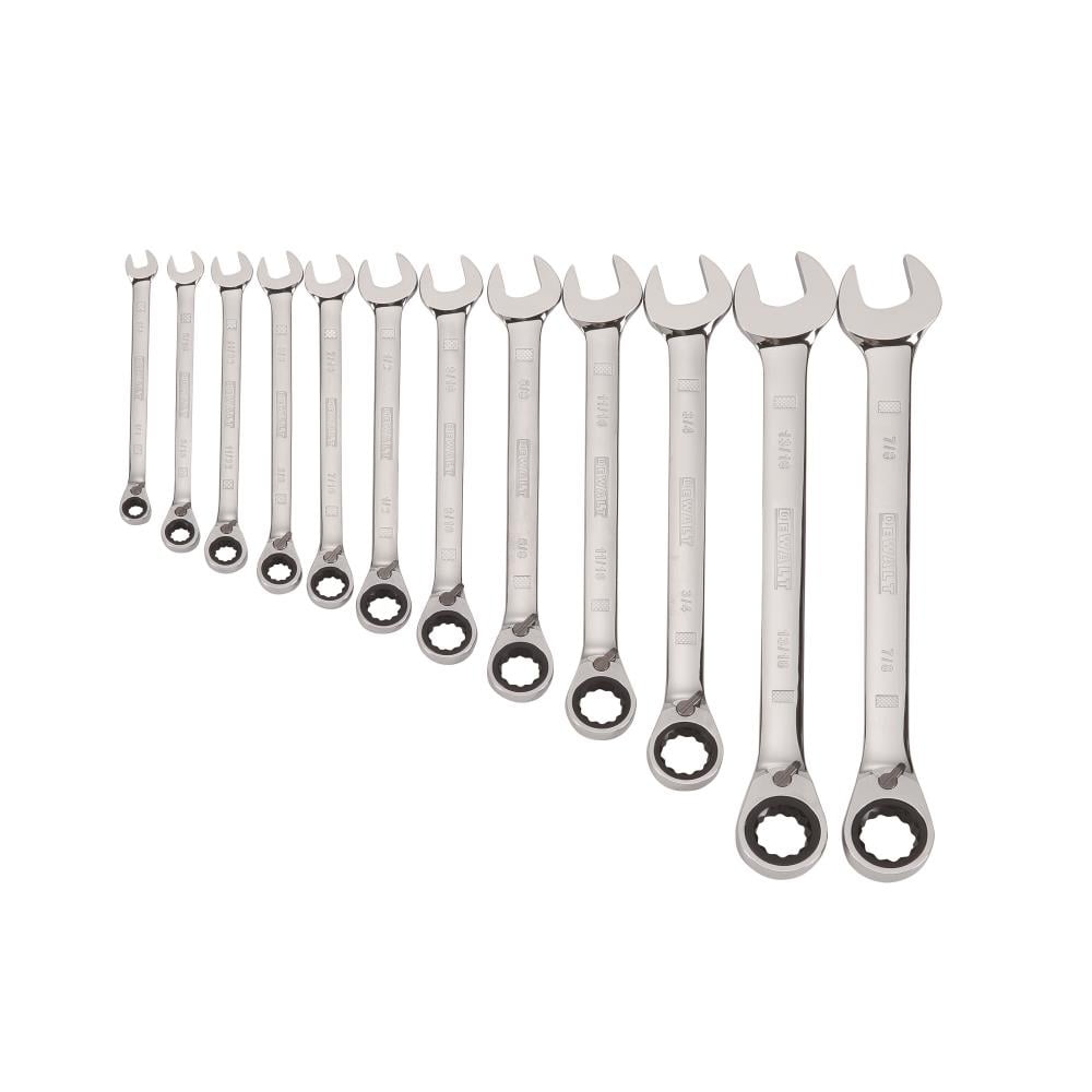 DewaltDWMT19232 12 Piece Reversible Ratcheting Wrench Set SAE