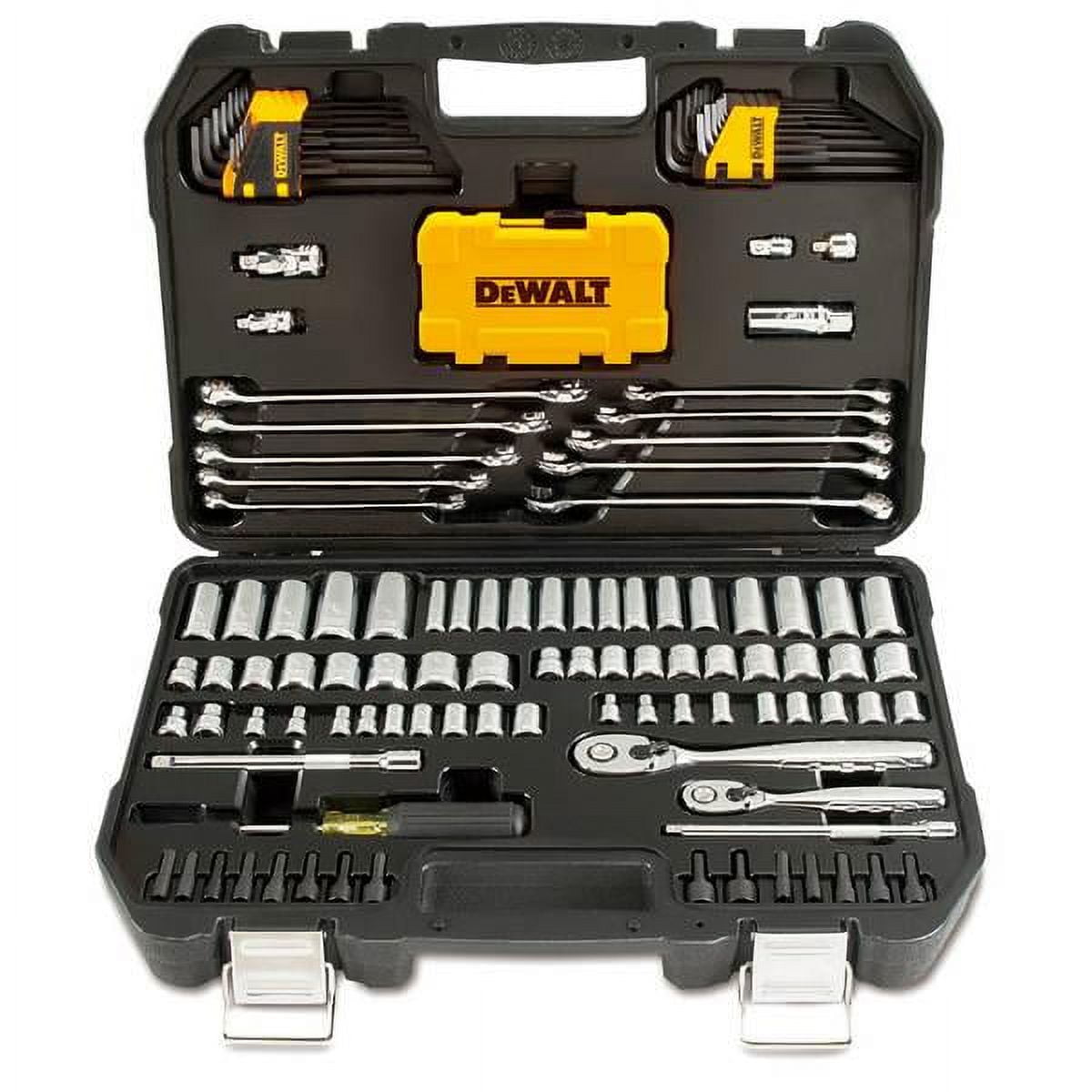 Dewalt, Full Polish Chrome Finish Mechanic's Tool Socket Wrenches & Sets, 142 Pieces