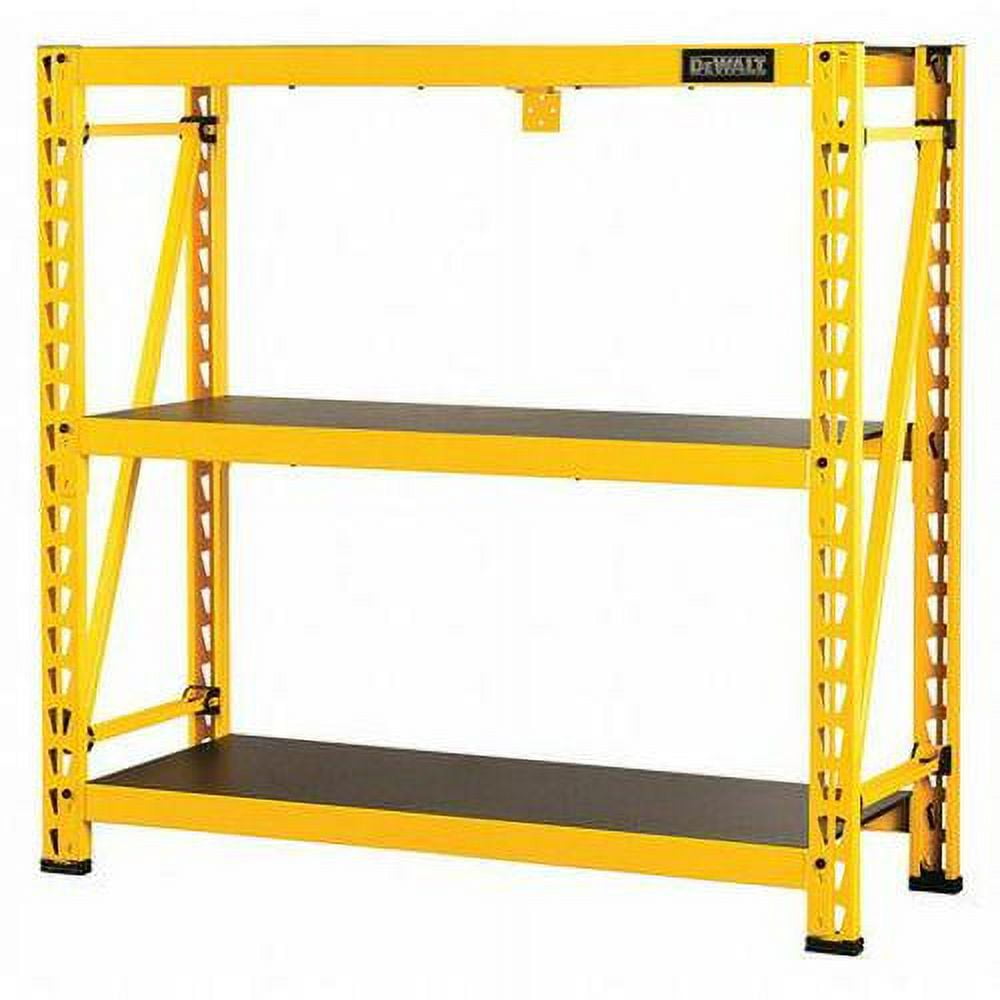 Dewalt Industrial Storage Rack, 18 in D, 49 5/8 in W, 3 Shelves, Yellow/Black