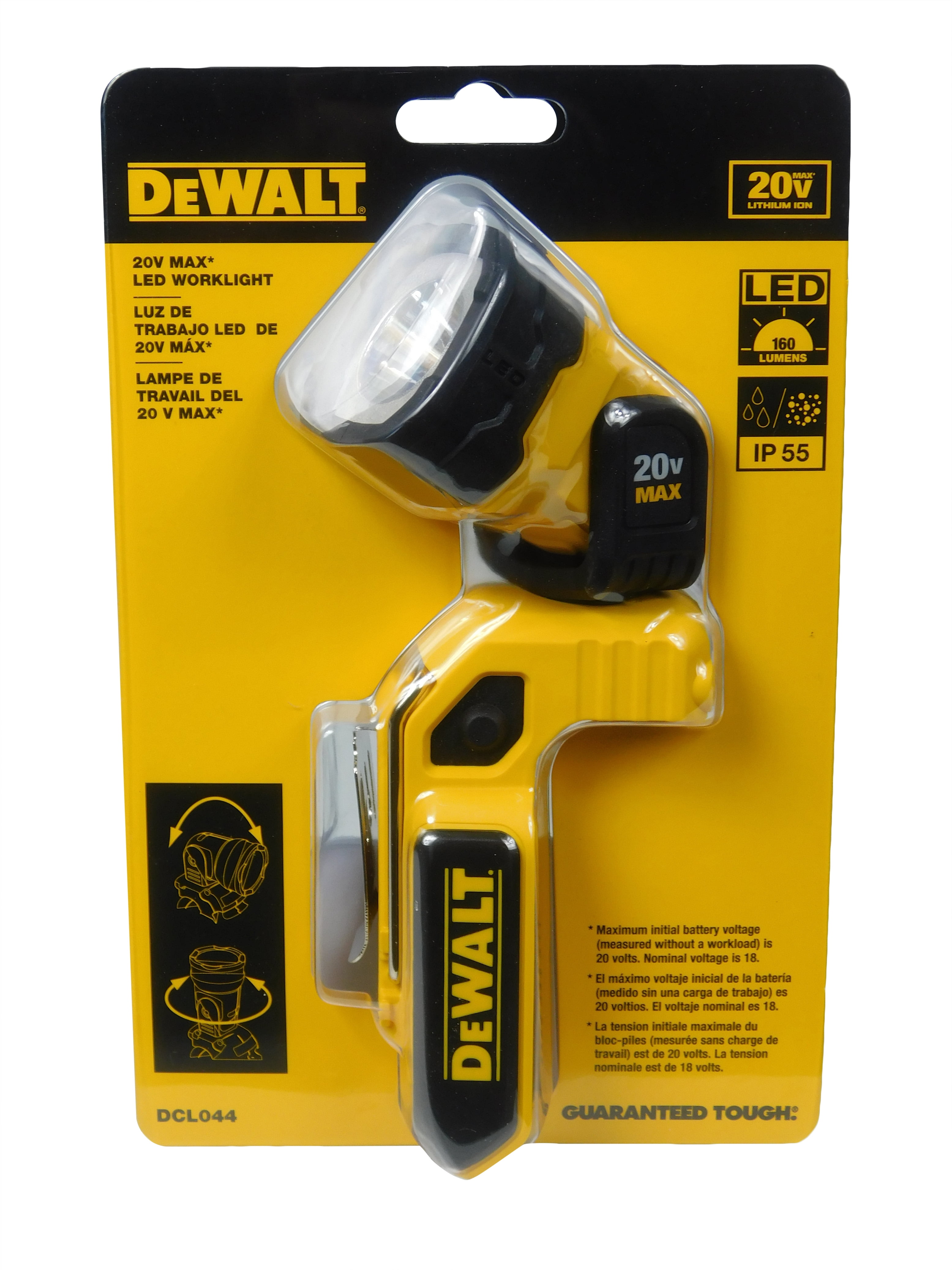 Linterna Trabajo Led 20V MAX 110 Lm Baretool Dewalt DCL040