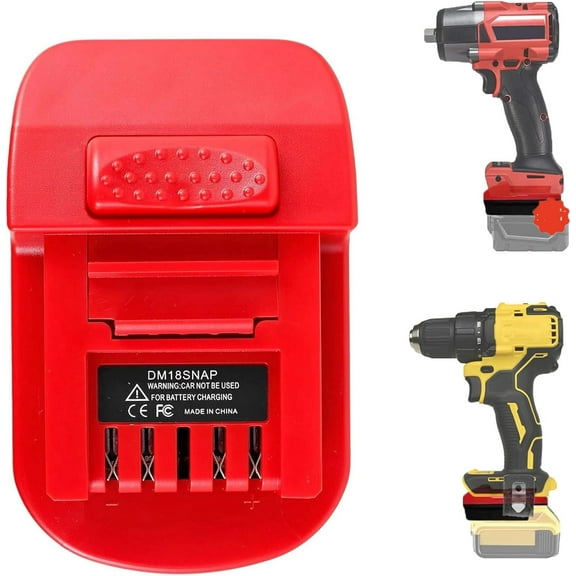 Adapter Fit for De*walt 18v-20v & for Mil*wau*kee 18v-M18 Lithium Batteries, DM18SNAP Converter use for Snap On 18V Li-ion Battery Power Tools  CTB8185 CTB7185
