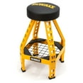 thumbnail image 1 of Dewalt Shop Stool 360 Degree Swivel Seat, Tool Shelf, 17.25" x 30", Black, 1 of 6