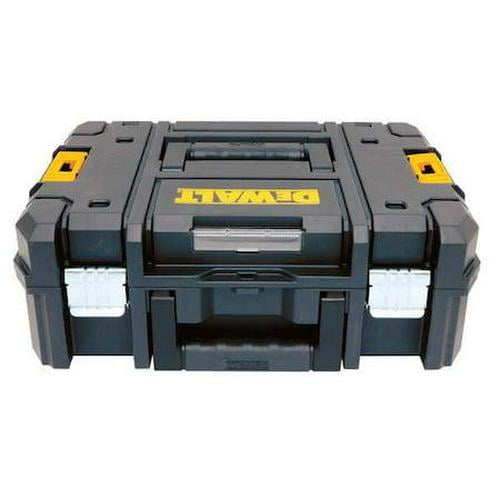 Black 13" Heavy-Duty Plastic Stackable Tool Box