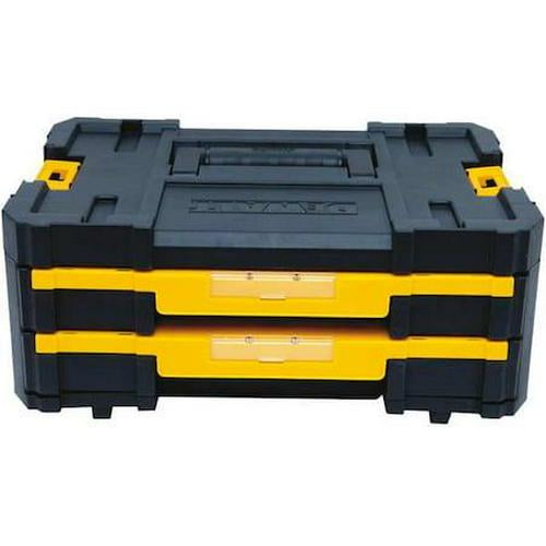 Dewalt TSTAK IV Double Shallow Drawers, Plastic, Black, 17 in W x 12 in D x 7 in H