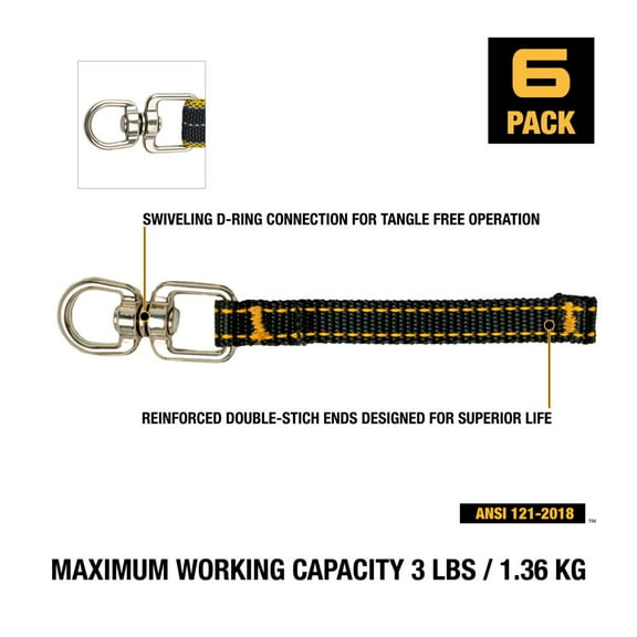 Dewalt Tool Attachment With Swivel 6Pk 4.5"