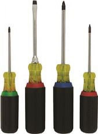 Dewalt Vinyl Grip Screwdriver Set With Sq Drive, 4 Pc