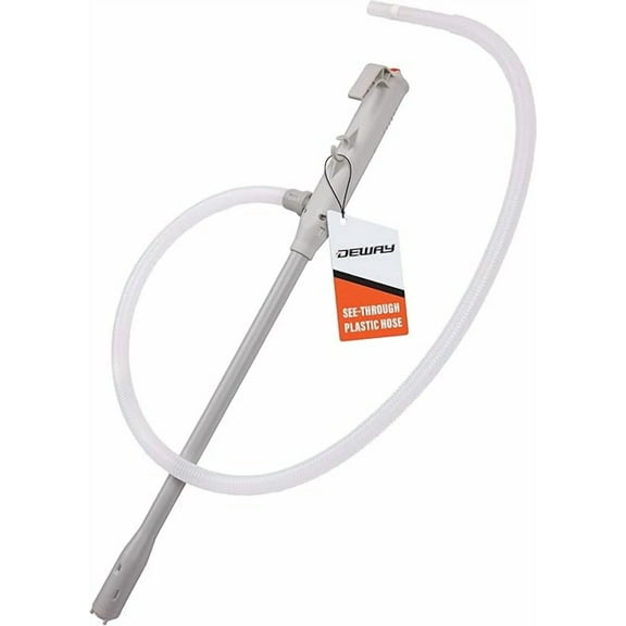 Deway Battery-Powered Stick Fuel Transfer Pump with Fast 3.2GPM Flow Rate & 51” Clear Transfer Hose