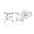 thumbnail image 1 of DewberryDiamonds 1 cttw Princess Cut IGI Certified Lab Grown Diamond Classic 4 Claw Solitaire Stud Earrings for Women & Men in 14K Solid Yellow Gold Push Back (Clarity: VS, Color: EF, 1.00 cttw), 1 of 9
