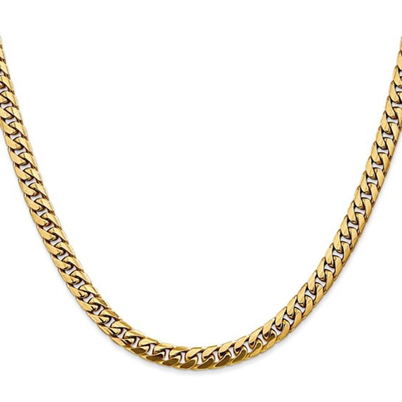 DewberryDiamonds 10K Yellow Gold 5mm Solid Miami Cuban Chain |26" inch Real Gold Men's Chain with Lobster Lock | Miami Cuban Chain Jewelry for Men & Women (Weight: 38.58 g, Width: 5 mm)