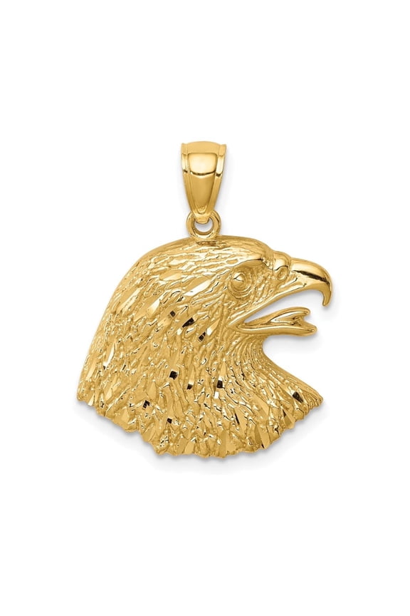 14K Yellow Gold Small Eagle Pendant for Men Women  1.67 g