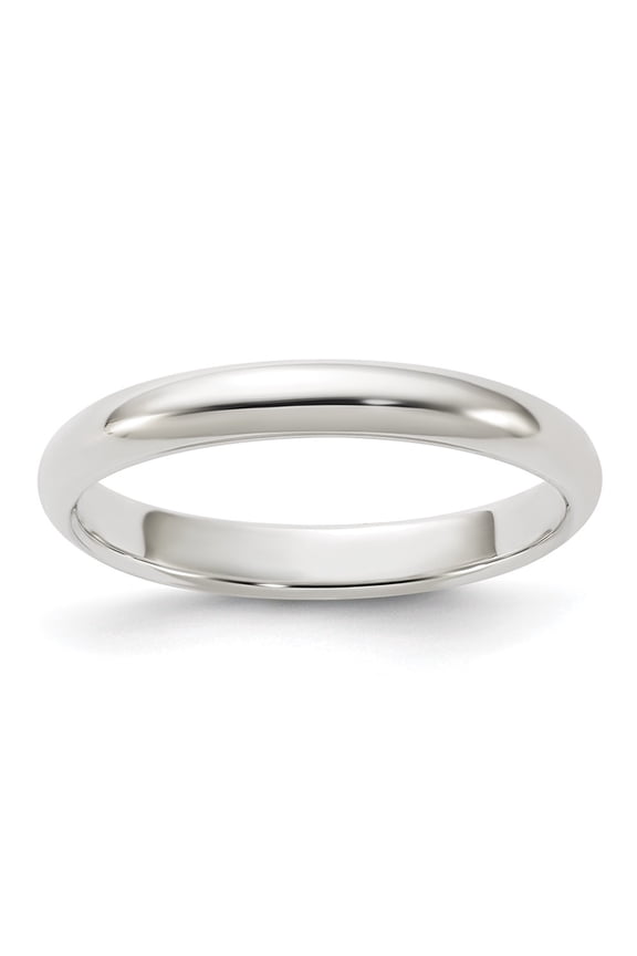 Sterling Silver 3mm Half Round Size 7.5 Band (Weight : 2.05 gm,Size:7.5, Width : 3 mm)