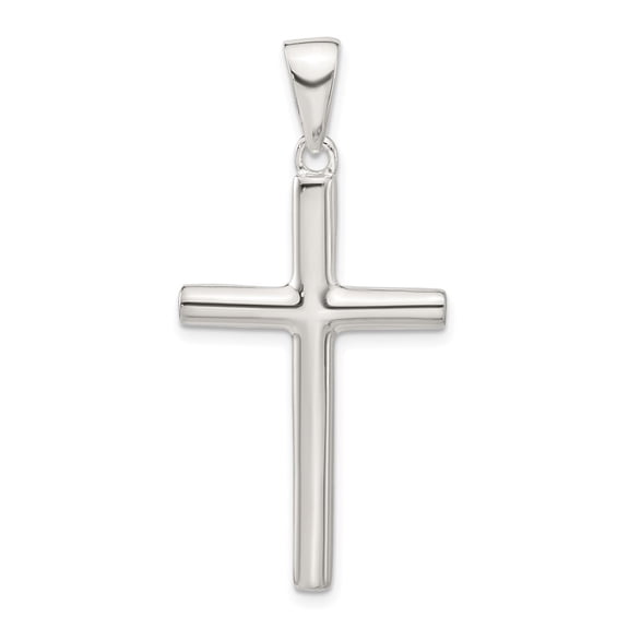 DewberryDiamonds Sterling Silver Cross Pendant (Weight : 3.6 gm, Length : 44mm, Width : 23 mm)