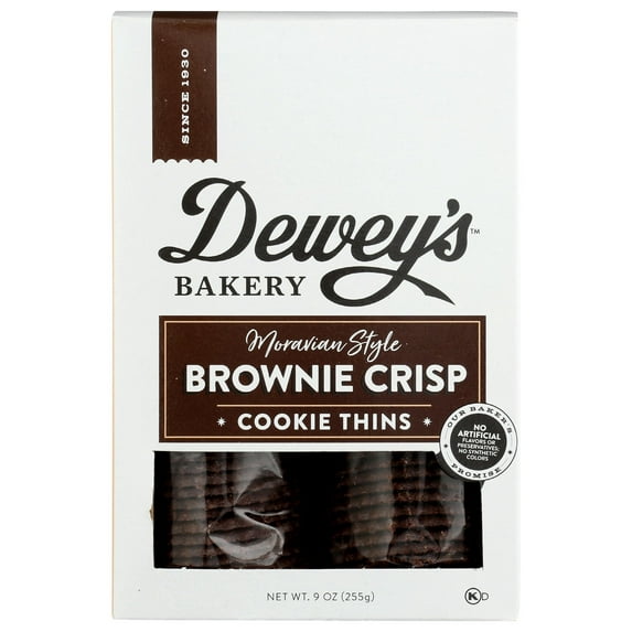 Dewey's Bakery Brownie Crisp Cookie Thins .9OZ PK 6