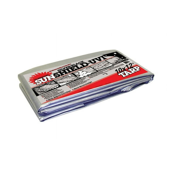 Dewitt Polytuf 12 ft. x 10 ft. Heavy Duty Fabric Tarp Black/Silver
