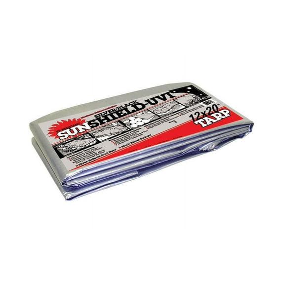 Dewitt Polytuf 20 ft. x 12 ft. Heavy Duty Fabric Tarp Black/Silver