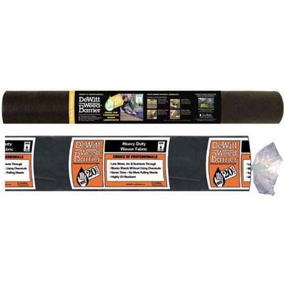Dewitt Professional Max Weed Barrier Fabric 4.1 oz, Black, 3 x 250 Feet – Heavy-Duty Weed CONTROL and Ground Cover for Gardens, Beds, Mulch, Outdoor Landscaping, and Yard Areas