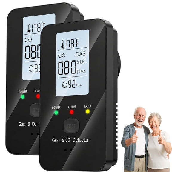 Dewlora 4-in-1 Co Detector, Dewlora Co Detector, 3-in-1 Gas Monitoring with a Visual Status Display, Ergonomic Design with Built-In Physical Audio Alert Component, Suitable for Indoor Use