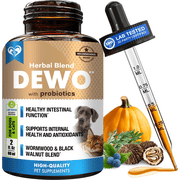 Natural Intestinal Defense for Dogs & Cats – Herbal Cleanse with Black Walnut, Wormwood & Probiotic – Promotes Healthy Gut & Flora Balance – Advanced Broad Spectrum Formula