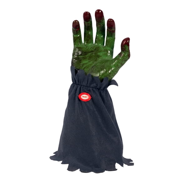 Dewshine Halloween Crawling Hand Toy, Green Electric Moving Sound Activated Spooky Zombie Hand, 1 Piece Party Prop for Haunted House Indoor Outdoor Halloween Decor Trick or Treat Prank Play