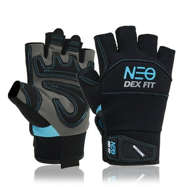 Dex Fit MG310 Black Mechanic Work Gloves (Fingerless, Synthetic Leather, Large) - 1 Pair