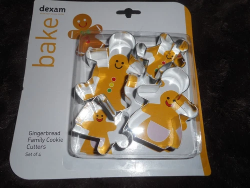 Dexam Four Gingerbread Cookie Cutters Family Cookie Cutters Bake Set