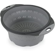 Dexas 10" Collapsible Silicone Colander - Gray