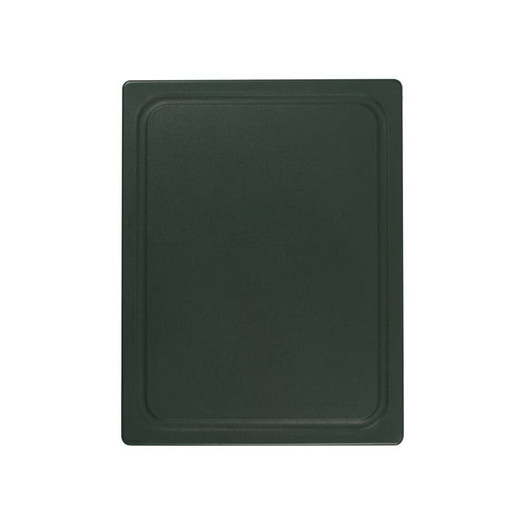 Dexas 10 x 13 Poly Cutting Board with Juice Well in Forest Green