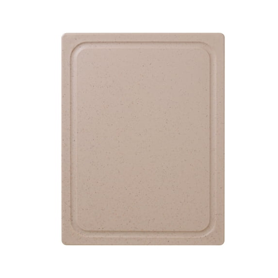Dexas 10 x 13 PolyFlax Cutting Board with Juice Well in Taupe with Flax