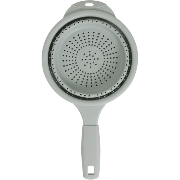 Dexas 8" Collapsible Silicone Strainer in Sage, Kitchen Strainer with Handles, 7.2 Cup Capacity | BPA-Free, Heat-Resistant, Space-Saving Kitchen Tool