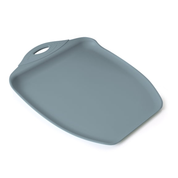 Dexas Chop & Scoop Kitchen Cutting Board, 11 x 14 Inch, Smoke Blue