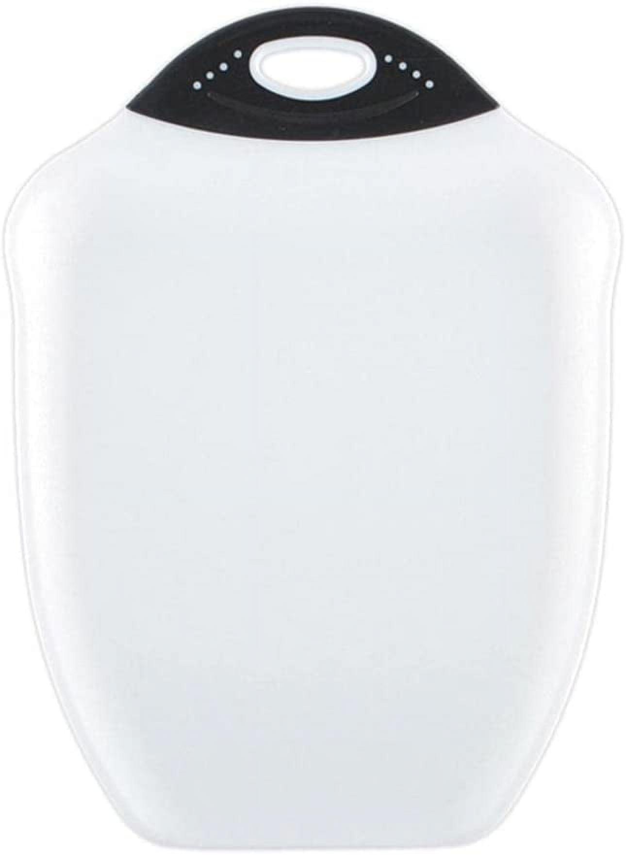 White and Black Medium Plastic Chop & Scoop Cutting Board