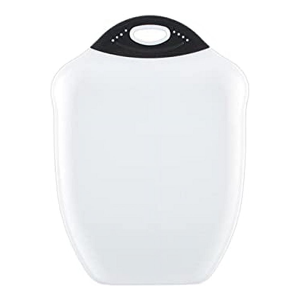 White and Black Medium Plastic Chop & Scoop Cutting Board