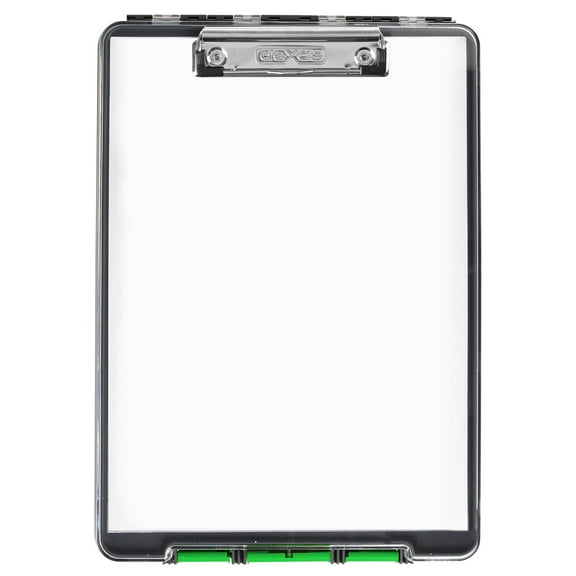 Dexas Clearview Clipcase Clipboard, 13.75 X 9.5 in, Green