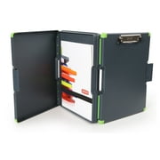 Dexas Duo Clipcase, Double Sided Clipboard Design, 13” x 10", Gray/Green