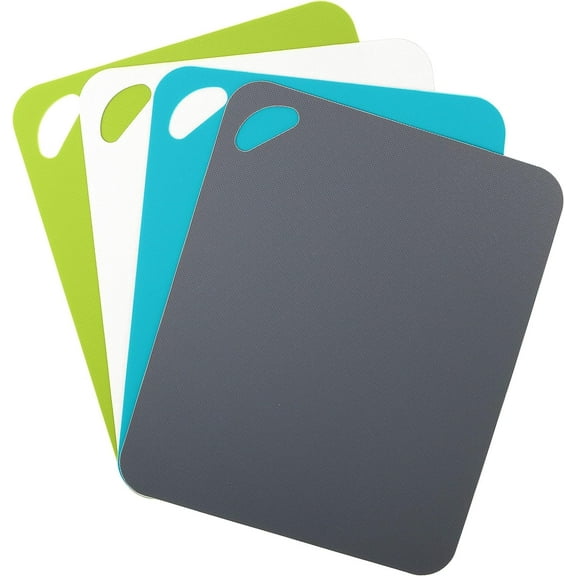 Dexas Heavy Duty Cutting Board Grippmat, Flexible Cutting Boards for Kitchen, 11.5 by 14 inches, Gray, Turquoise, White, Green Set of 4