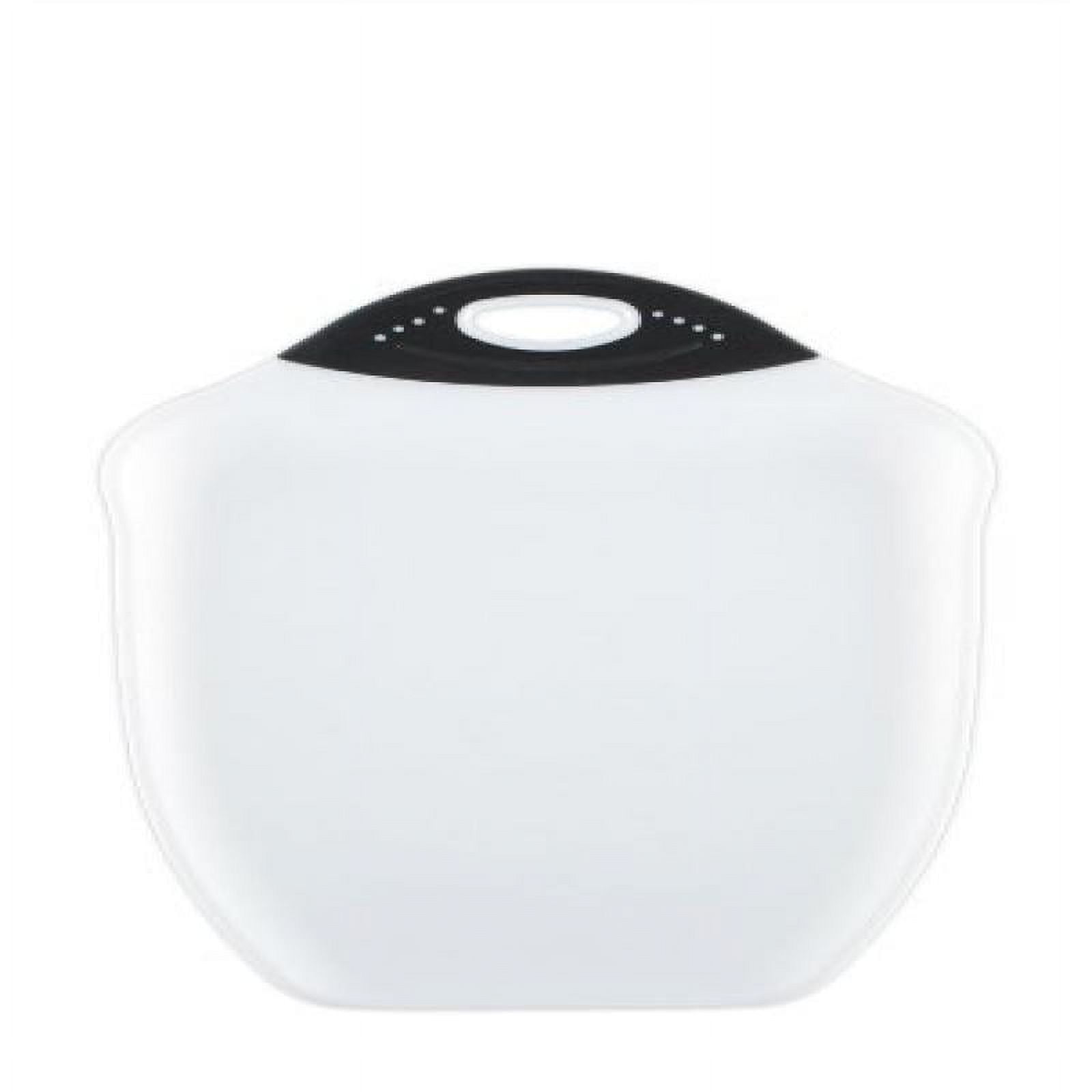 White and Black Medium Plastic Chop & Scoop Cutting Board