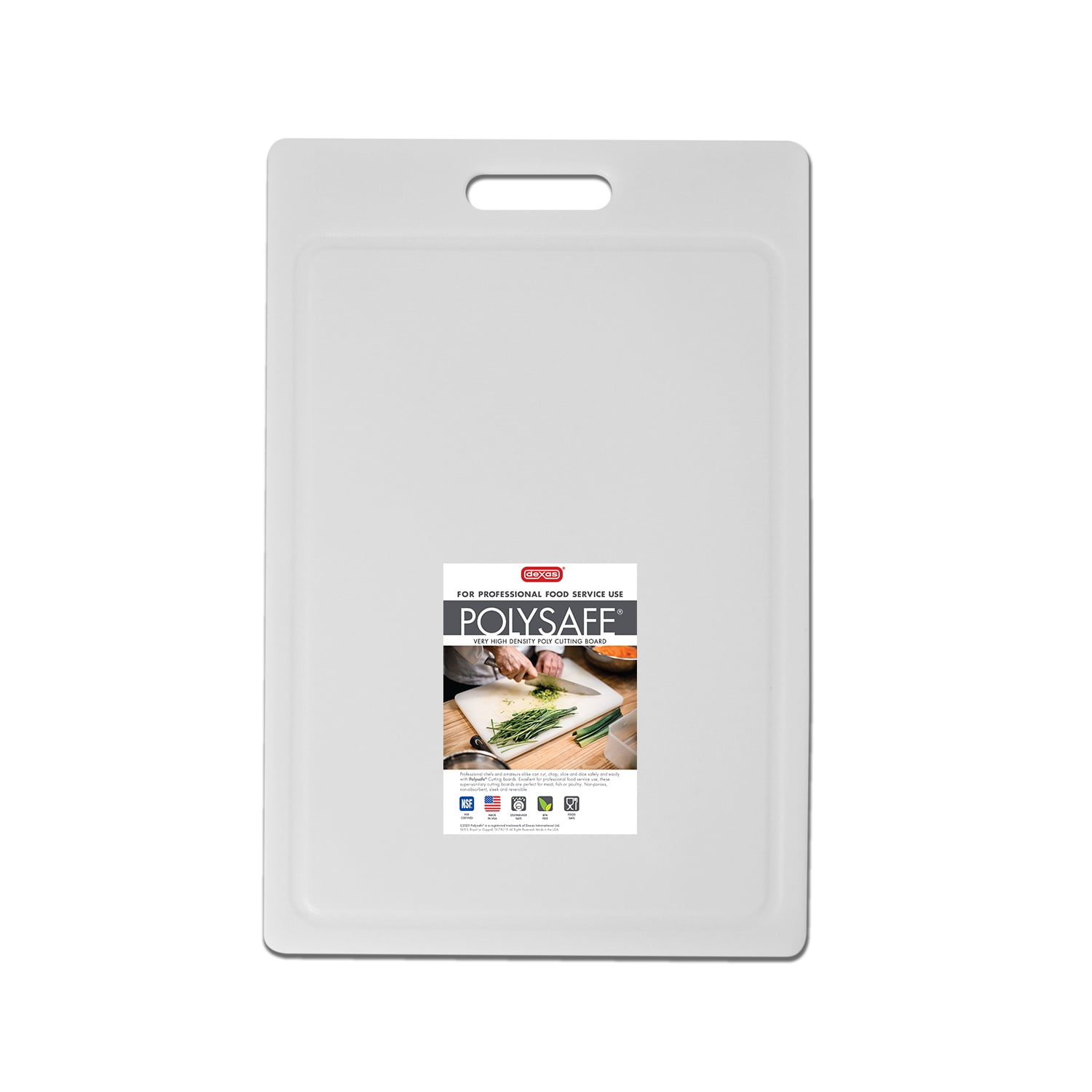 Tagliere Dexas Polysafe NSF 28x36 Cm – Bianco, Reversibile E Lavabile In Lavastoviglie