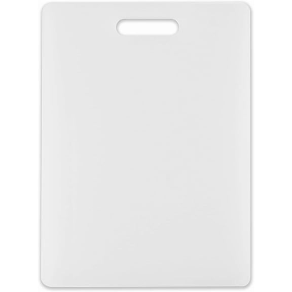 Dexas NSF Polysafe, White, 11 by 14.5 inches, Kitchen Cutting Board with Handle