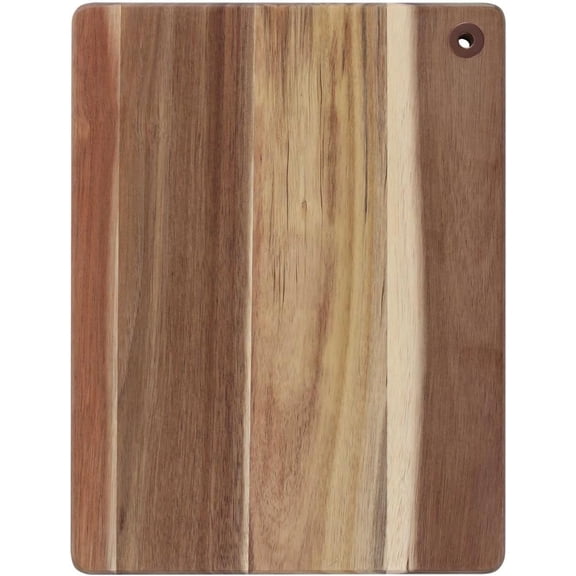 Dexas Premium Acacia Wood Serving Board with Copper Grommet – 11" x 14.5" x 0.75" | Cheese, Charcuterie & Cutting Board