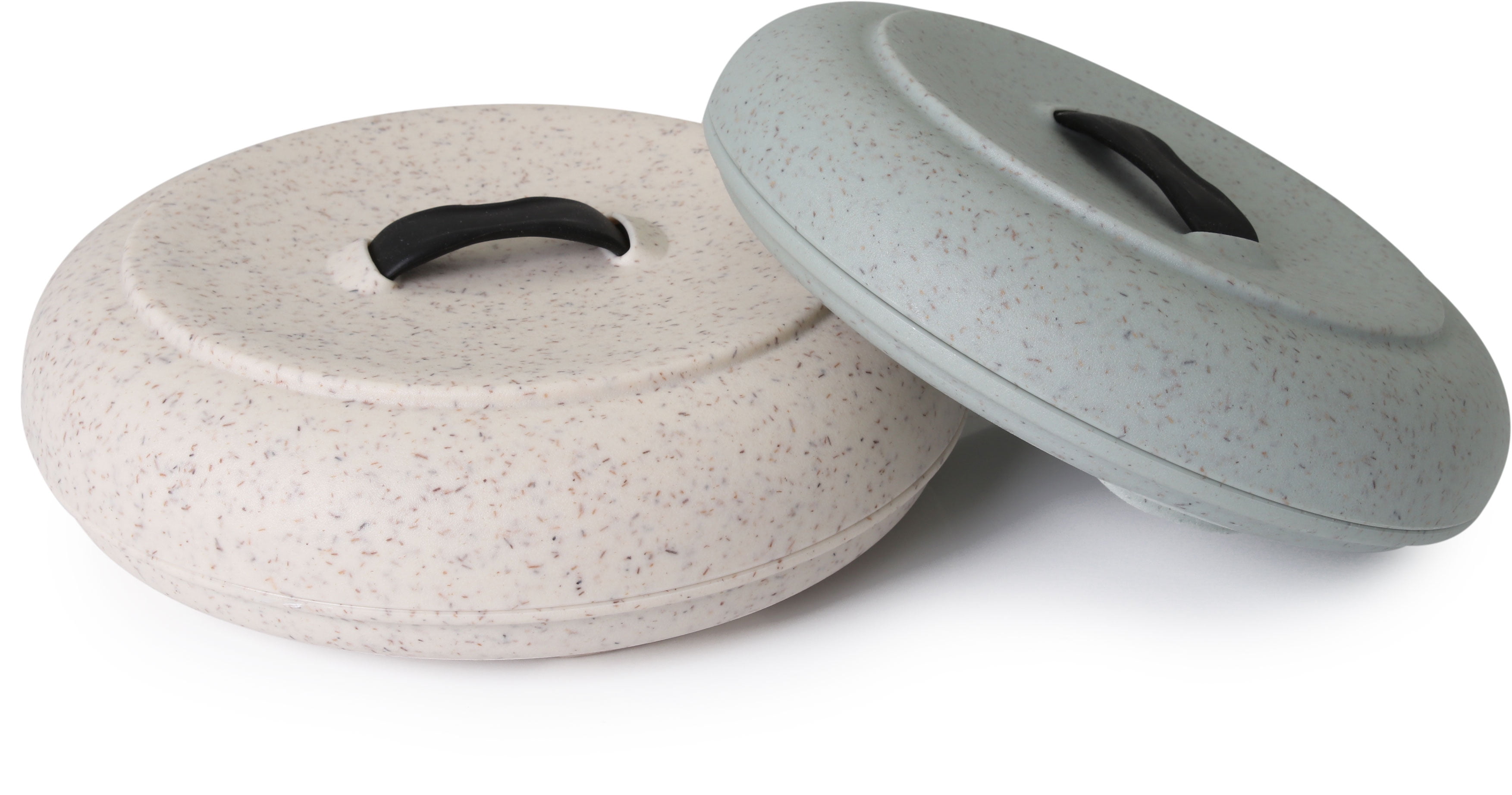 Dexas Tortilla Warmer Set-8.75" x 8.75" x 2.5" Sage/Flax, 9.5" x 9.5" x 3" Oat/Flax, 2.15lbs