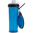 thumbnail image 1 of Dexas Travel Water and Treat Snack Bottle and Collapsible Cup Combo for Dogs, 1 of 4