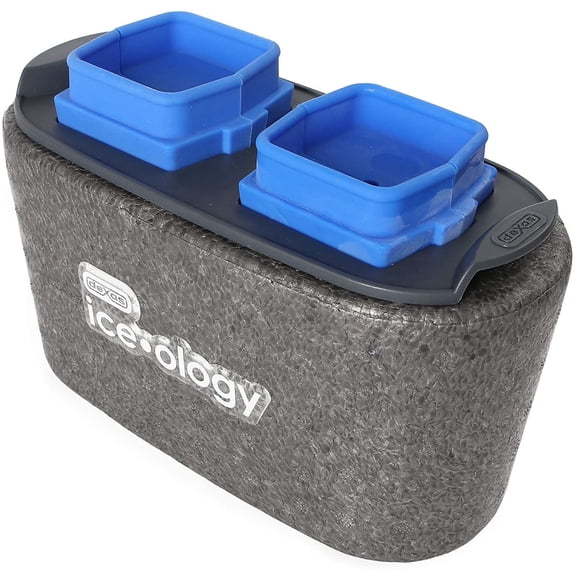 Dexas ice•ology Silicone Clear Ice Maker Tray for Crystal Clear Craft Cocktail Ice, 2 Count Spheres