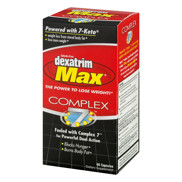 Dexatrim Max Complex Appetite Suppressant Weight Loss Dietary Supplement, Ctules, 60 Ct