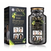 Dexe Black Hair Shampoo Hair Dye for Men & Women 25 x 10ml Satchets Instant Fast Black Gray Hair Cover 3 in 1 White Become Black, Instant 5-Min