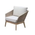 thumbnail image 1 of Dexi 30 Inch Patio Sofa Chair, Fade Resistant Fabric Cushions, Beige Rope - Saltoro Sherpi, 1 of 5