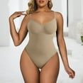 thumbnail image 1 of Dexiang Clearance Womens Sexy Tummy Control Bodysuits Plus Size Spaghetti Strap Sleeveless Bodysuit Shapewear Cami Tank Tops with Built in Bra Khaki L, 1 of 5