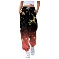 thumbnail image 1 of Dexiang Womens Christmas Printed Plus Size Sweatpants,Causal Drawstrings Black Lounge Pants,Comfy Joggers for Women with Pockets Red2 L, 1 of 4