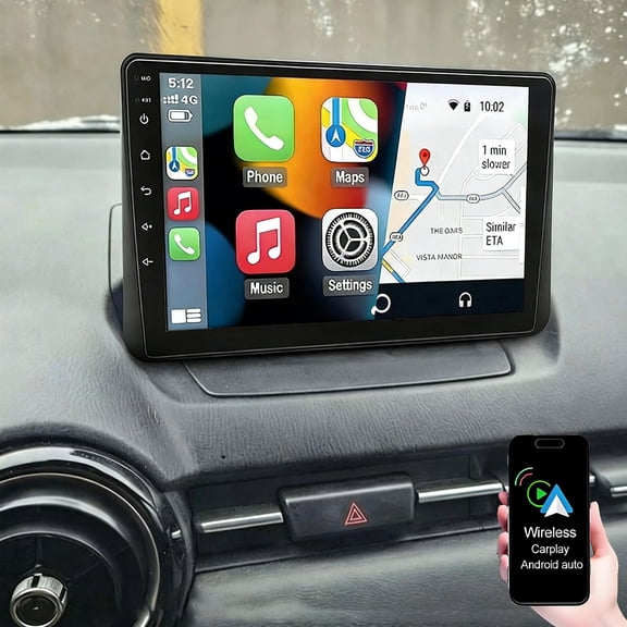 Dexico 2+32G for Mazda 2 Demio 2014-2023 Android 13 Car Stereo Radio with Wireless Carplay Android Auto, 9" Touchscreen Car Player Support GPS Navigation Bluetooth FM RDS WiFi SWC Backup Camera