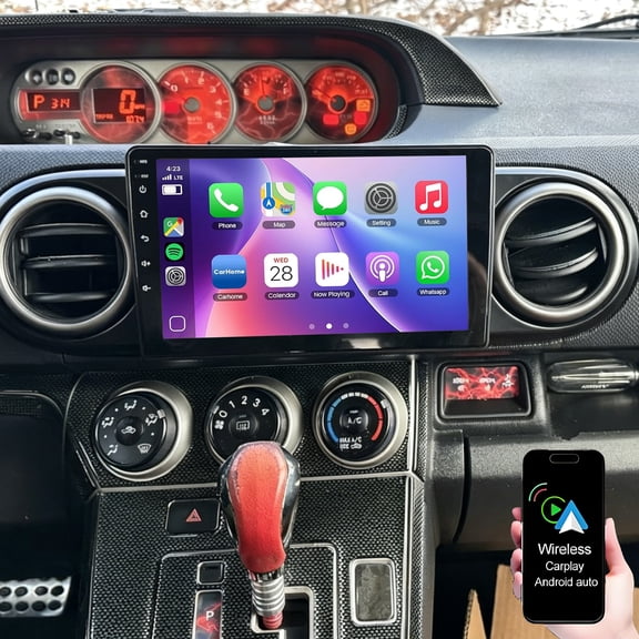 Dexico 2+64G Android 13 Car Radio for Scion XB 2008 -2015 Stereo, 9 inch Screen with Wireless CarPlay Android Auto GPS Navigation WiFi Bluetooth Mirror Link FM RDS + Backcup Camera