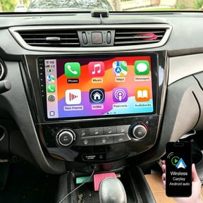Dexico 2+64G Car Stereo Radio for Nissan Rogue MK2 X-Trail Qashqai 2014-2019 with Wireless Carplay Android Auto, 10in Touchscreen with Bluetooth WiFi GPS Navigation Mirror Link Backup Camera